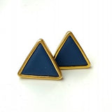 Large Gold Triangle Studs