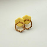Mini Double Hexagon Studs