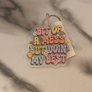 Acrylic Phrase Keychain