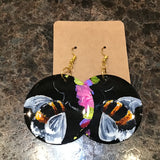 Painted Black Earrings