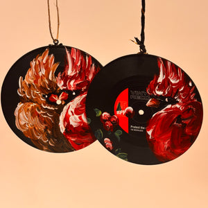 Hand Painted Vinyl Record Ornaments
