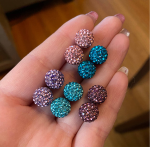 10mm Pave Ball Earrings