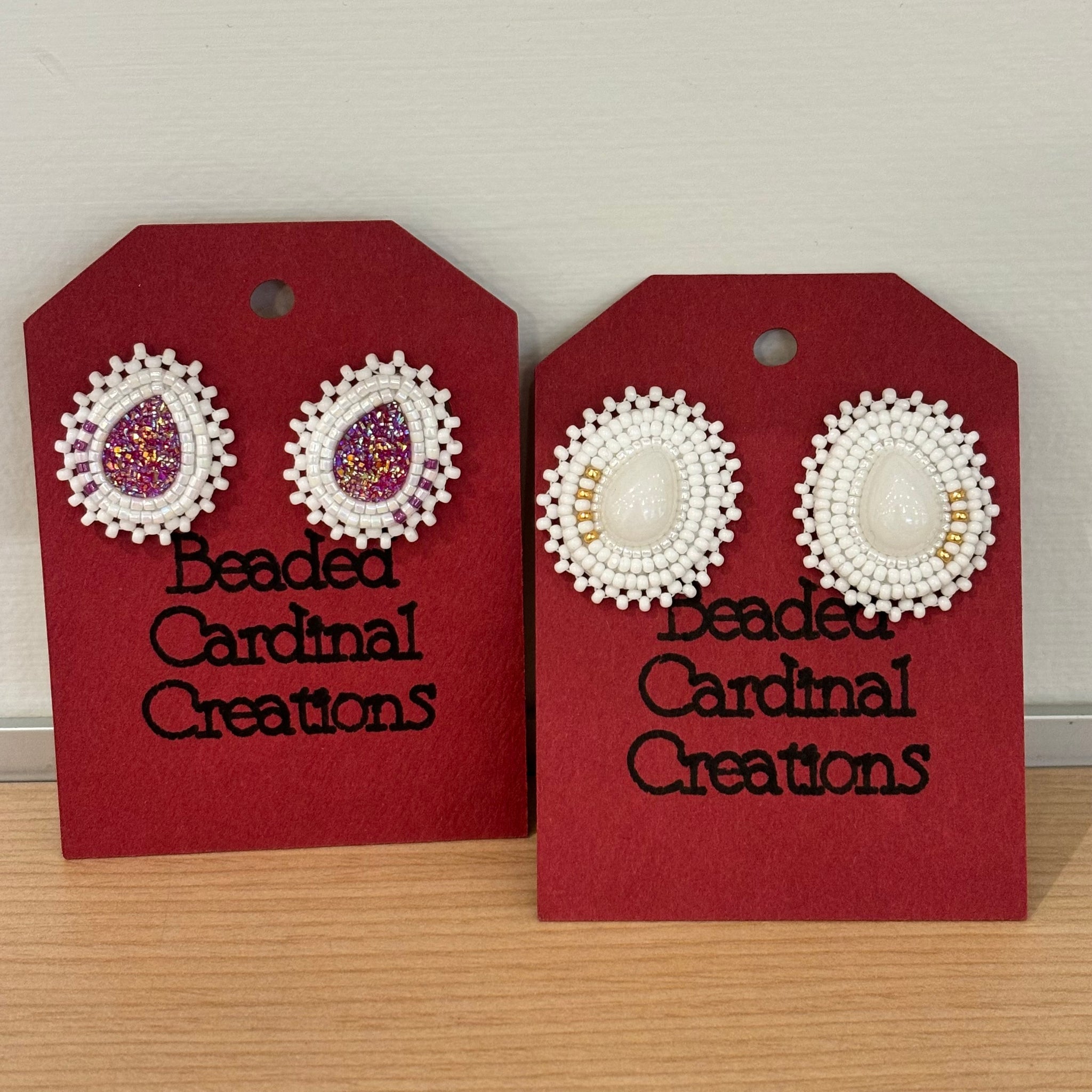 Beaded Flat Stitch Studs