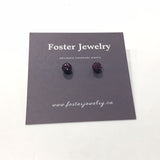8mm pave ball earrings
