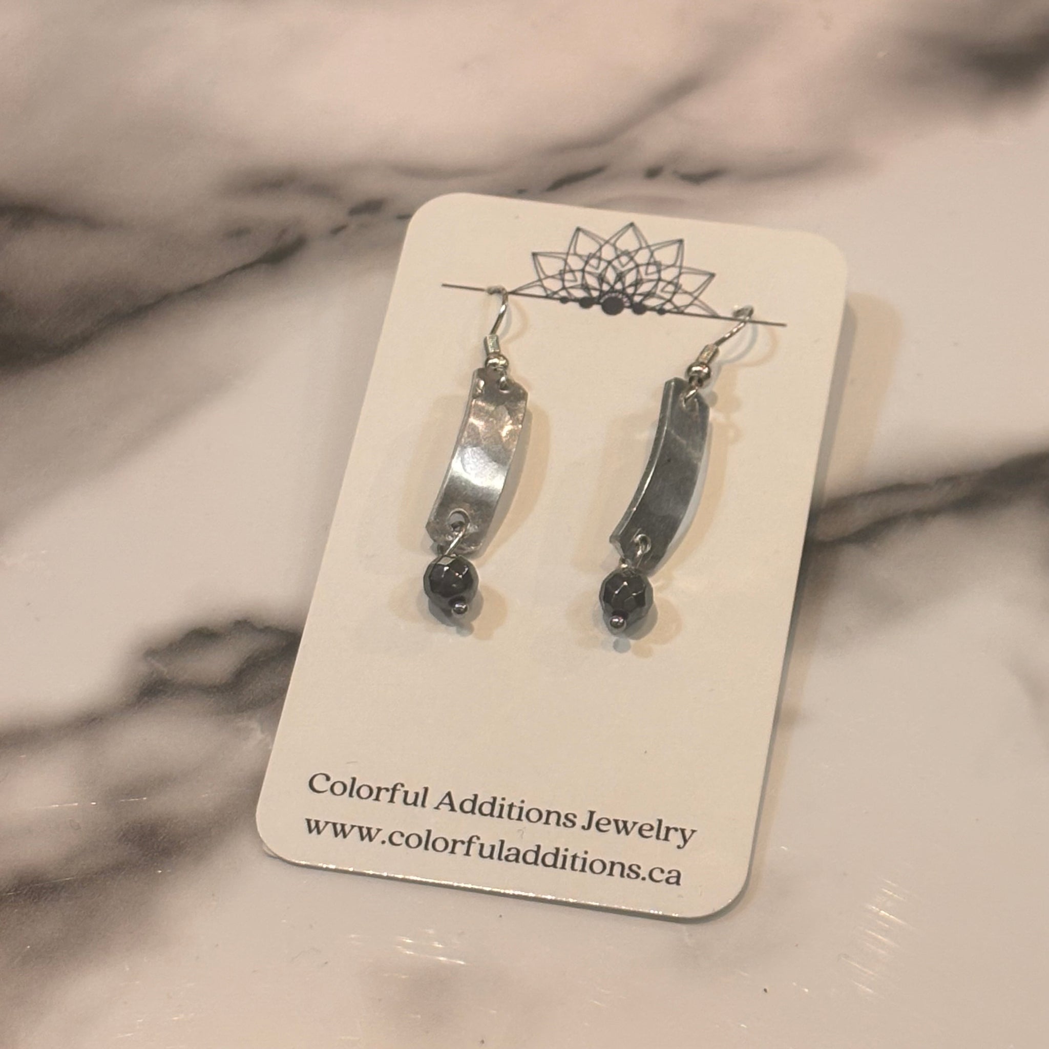 Hematite Rectangle Earrings
