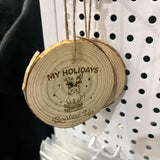 Wood Slide Ornaments