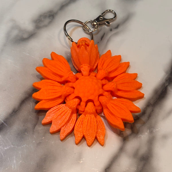 3-D Printed Sunflower Keychains