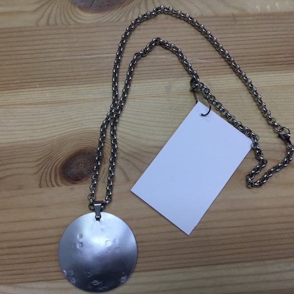 Round Textured Necklace