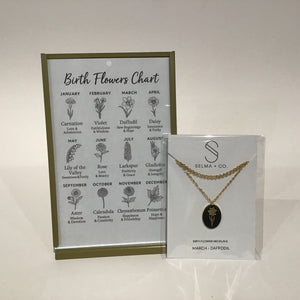 18K Gold Plated, Birth Flower Necklaces