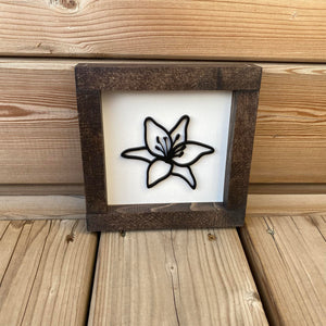 Lily 3D Sign - 6"