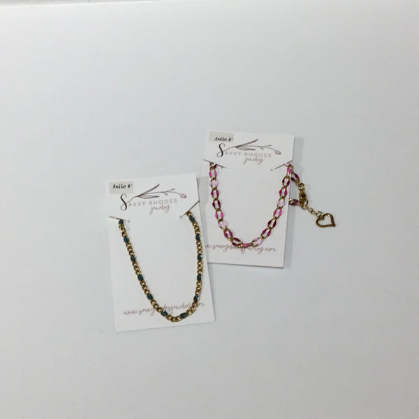 Coloured Chain Anklet