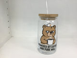 16oz Libbey Glass with Lid/Straw