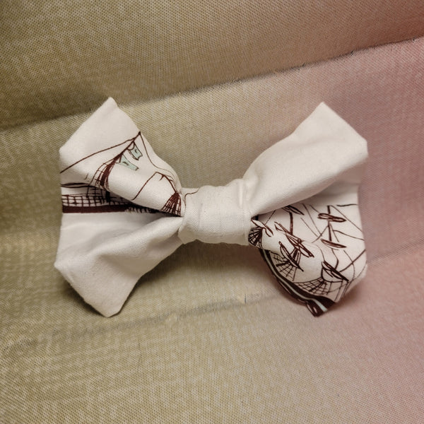 Sailing Ships Dog Bow Tie