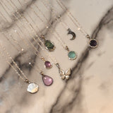 Genuine Gem Necklaces, Short Silver Chain