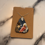 Assorted Painted Glass Necklaces with seashells