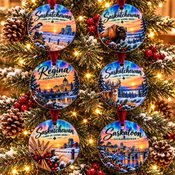 Saskatchewan Christmas Ornament