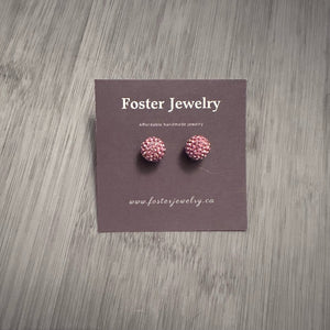 10mm Pave Ball Earrings