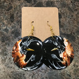 Painted Black Earrings