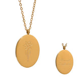 18K Gold Plated, Birth Flower Necklaces