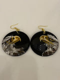 Painted Black Earrings