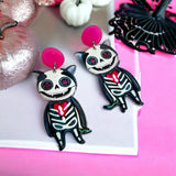 Skeleton Cat Earrings