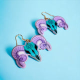 Ram Skull Earrings