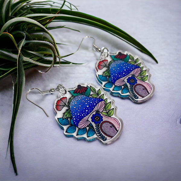 Mushroom Home Earrings