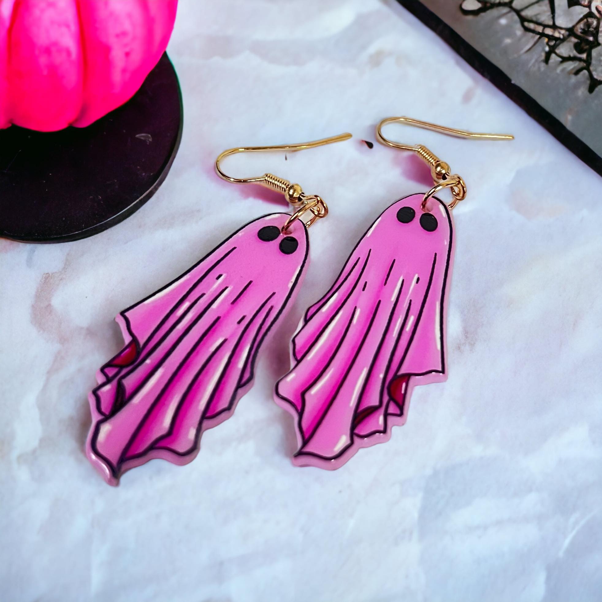 Pink Ghosts Earrings