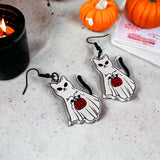 Ghost Cat Earrings