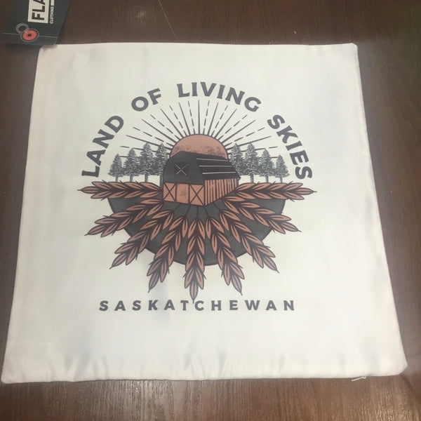 Land of the Living Skies Satin Pillow Cover