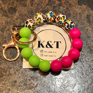 Print Silicone Bracelet Keychain