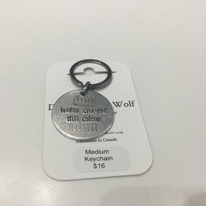 Medium Round Metal Keychain