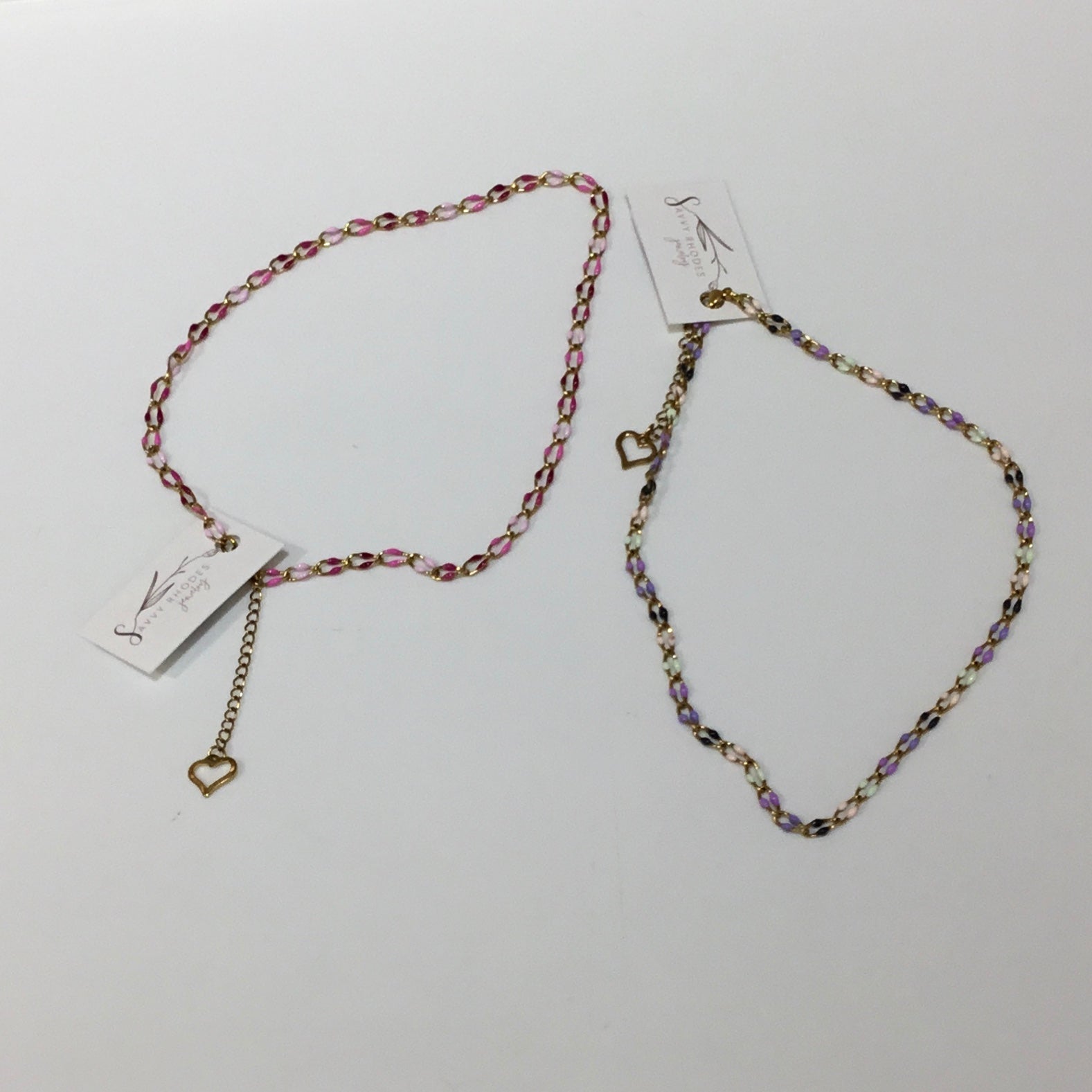 Coloured Gold Chain