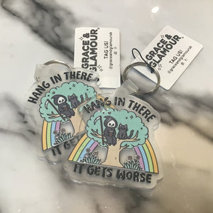 Acrylic Phrase Keychain