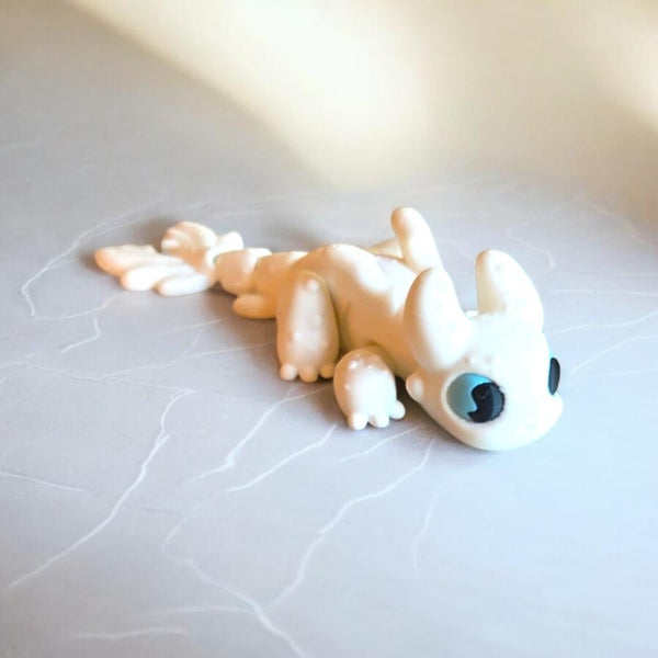 3D Printed White Dragon