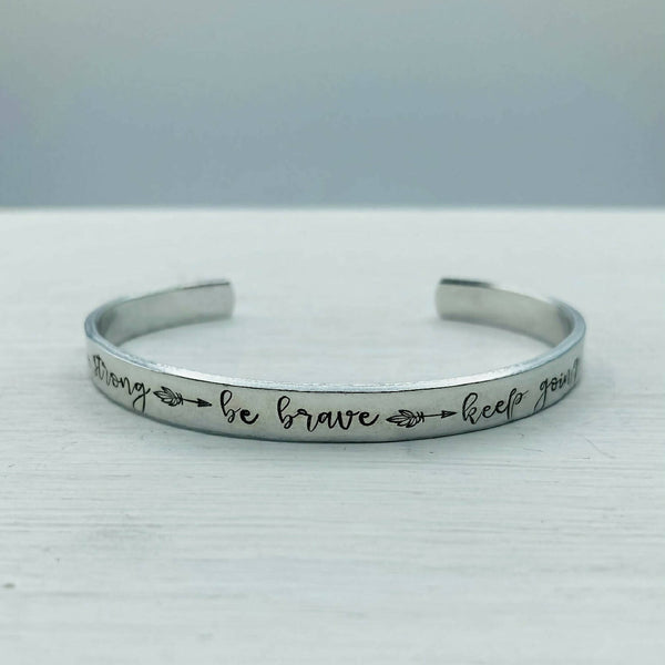 Medium Aluminum Cuffs,  1/4" width