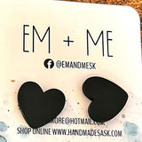 Acrylic Heart Studs