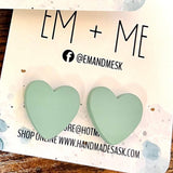 Acrylic Heart Studs