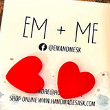 Acrylic Heart Studs