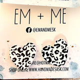 Acrylic Heart Studs