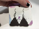 Poop Emoji Earrings