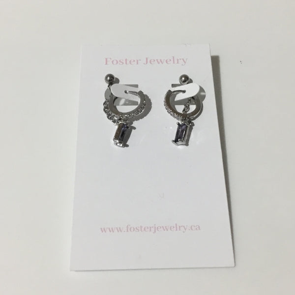 2 in 1 Huggies Earrings