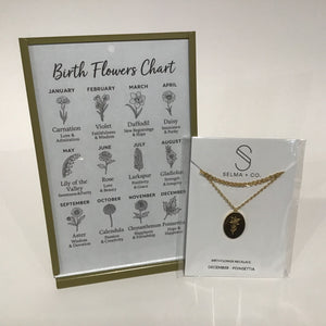 18K Gold Plated, Birth Flower Necklaces