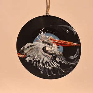 Hand Painted Vinyl Record Ornaments