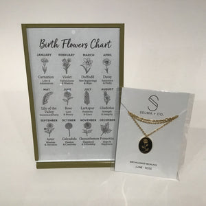 18K Gold Plated, Birth Flower Necklaces