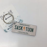 Saskatchewan MDF Wooden Keychains