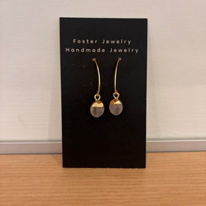 Gold V earrings