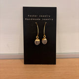 Gold V earrings