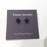 8mm Pave Ball Earrings