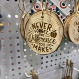 Wood Slide Ornaments